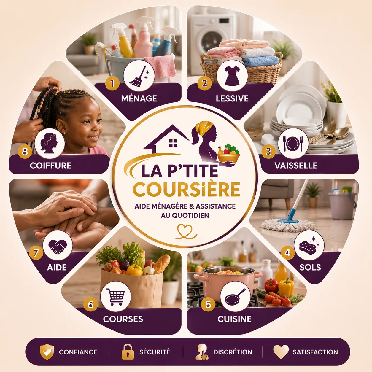 Les services de La P'Tite Coursière